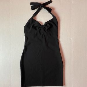 Zara black hater bodycon dress size S